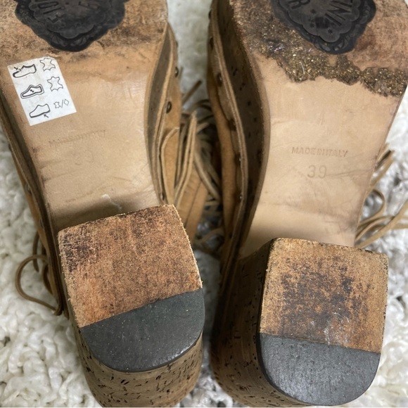 Fiorentini + Baker Fringe Leather Ding Clogs in Tan - Picture 11 of 14